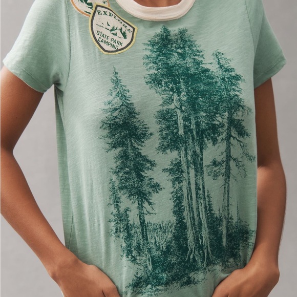 Pilcro Green Forest Graphic Tee - Picture 5 of 7